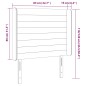 vidaXL LED Kopfteil Dunkelgrau 83x16x118/128 cm Stoff vidaXL LED Kopfteil Dunkelgrau 83x16x118/128 cm Stoff