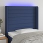 vidaXL LED Kopfteil Blau 83x16x118/128 cm Stoff vidaXL LED Kopfteil Blau 83x16x118/128 cm Stoff