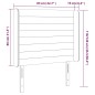vidaXL LED Kopfteil Blau 83x16x118/128 cm Stoff vidaXL LED Kopfteil Blau 83x16x118/128 cm Stoff