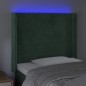 vidaXL LED Kopfteil Dunkelgrün 103x16x118/128 cm Samt vidaXL LED Kopfteil Dunkelgrün 103x16x118/128 cm Samt