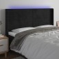 vidaXL LED Kopfteil Schwarz 163x16x118/128 cm Samt vidaXL LED Kopfteil Schwarz 163x16x118/128 cm Samt