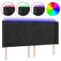 vidaXL LED Kopfteil Schwarz 163x16x118/128 cm Samt vidaXL LED Kopfteil Schwarz 163x16x118/128 cm Samt