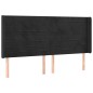 vidaXL LED Kopfteil Schwarz 163x16x118/128 cm Samt vidaXL LED Kopfteil Schwarz 163x16x118/128 cm Samt