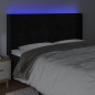 vidaXL LED Kopfteil Schwarz 163x16x118/128 cm Samt vidaXL LED Kopfteil Schwarz 163x16x118/128 cm Samt
