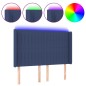 vidaXL LED Kopfteil Blau 147x16x118/128 cm Stoff vidaXL LED Kopfteil Blau 147x16x118/128 cm Stoff