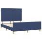 vidaXL Bettgestell mit Kopfteil Blau 140x190 cm Stoff vidaXL Bettgestell mit Kopfteil Blau 140x190 cm Stoff