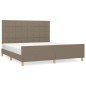 vidaXL Bettgestell mit Kopfteil Taupe 160x200 cm Stoff vidaXL Bettgestell mit Kopfteil Taupe 160x200 cm Stoff