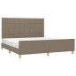 vidaXL Bettgestell mit Kopfteil Taupe 160x200 cm Stoff vidaXL Bettgestell mit Kopfteil Taupe 160x200 cm Stoff