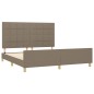 vidaXL Bettgestell mit Kopfteil Taupe 160x200 cm Stoff vidaXL Bettgestell mit Kopfteil Taupe 160x200 cm Stoff