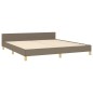 vidaXL Bettgestell mit Kopfteil Taupe 160x200 cm Stoff vidaXL Bettgestell mit Kopfteil Taupe 160x200 cm Stoff