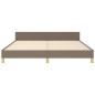vidaXL Bettgestell mit Kopfteil Taupe 160x200 cm Stoff vidaXL Bettgestell mit Kopfteil Taupe 160x200 cm Stoff