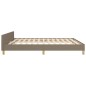 vidaXL Bettgestell mit Kopfteil Taupe 160x200 cm Stoff vidaXL Bettgestell mit Kopfteil Taupe 160x200 cm Stoff