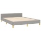 vidaXL Bettgestell mit Kopfteil Hellgrau 140x200 cm Stoff vidaXL Bettgestell mit Kopfteil Hellgrau 140x200 cm Stoff