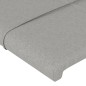 vidaXL Bettgestell mit Kopfteil Hellgrau 140x200 cm Stoff vidaXL Bettgestell mit Kopfteil Hellgrau 140x200 cm Stoff