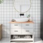 Waschtischplatte Hellbraun 100x50x2 cm Massivholz Behandelt Waschtischplatte Hellbraun 100x50x2 cm Massivholz Behandelt