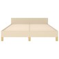 vidaXL Bettgestell mit Kopfteil Creme 140x200 cm Stoff vidaXL Bettgestell mit Kopfteil Creme 140x200 cm Stoff
