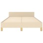 vidaXL Bettgestell mit Kopfteil Creme 120x200 cm Stoff vidaXL Bettgestell mit Kopfteil Creme 120x200 cm Stoff