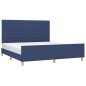 vidaXL Bettgestell mit Kopfteil Blau 160x200 cm Stoff vidaXL Bettgestell mit Kopfteil Blau 160x200 cm Stoff