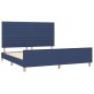vidaXL Bettgestell mit Kopfteil Blau 160x200 cm Stoff vidaXL Bettgestell mit Kopfteil Blau 160x200 cm Stoff