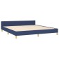vidaXL Bettgestell mit Kopfteil Blau 160x200 cm Stoff vidaXL Bettgestell mit Kopfteil Blau 160x200 cm Stoff