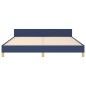 vidaXL Bettgestell mit Kopfteil Blau 160x200 cm Stoff vidaXL Bettgestell mit Kopfteil Blau 160x200 cm Stoff