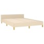 vidaXL Bettgestell mit Kopfteil Creme 140x190 cm Stoff vidaXL Bettgestell mit Kopfteil Creme 140x190 cm Stoff