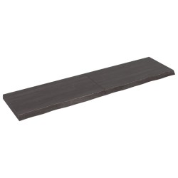 Waschtischplatte Dunkelgrau 200x50x6 cm Massivholz Behandelt