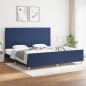 vidaXL Bettgestell mit Kopfteil Blau 200x200 cm Stoff vidaXL Bettgestell mit Kopfteil Blau 200x200 cm Stoff