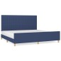 vidaXL Bettgestell mit Kopfteil Blau 200x200 cm Stoff vidaXL Bettgestell mit Kopfteil Blau 200x200 cm Stoff