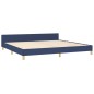 vidaXL Bettgestell mit Kopfteil Blau 200x200 cm Stoff vidaXL Bettgestell mit Kopfteil Blau 200x200 cm Stoff
