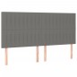 vidaXL Bettgestell mit Kopfteil Dunkelgrau 160x200 cm Stoff vidaXL Bettgestell mit Kopfteil Dunkelgrau 160x200 cm Stoff