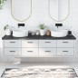 Waschtischplatte Dunkelgrau 200x60x6 cm Massivholz Behandelt Waschtischplatte Dunkelgrau 200x60x6 cm Massivholz Behandelt