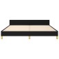 vidaXL Bettgestell mit Kopfteil Schwarz 160x200 cm Stoff vidaXL Bettgestell mit Kopfteil Schwarz 160x200 cm Stoff