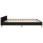 vidaXL Bettgestell mit Kopfteil Schwarz 160x200 cm Stoff vidaXL Bettgestell mit Kopfteil Schwarz 160x200 cm Stoff