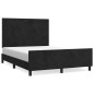 vidaXL Bettgestell mit Kopfteil Schwarz 140x200 cm Samt vidaXL Bettgestell mit Kopfteil Schwarz 140x200 cm Samt