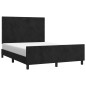 vidaXL Bettgestell mit Kopfteil Schwarz 140x200 cm Samt vidaXL Bettgestell mit Kopfteil Schwarz 140x200 cm Samt