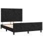 vidaXL Bettgestell mit Kopfteil Schwarz 140x200 cm Samt vidaXL Bettgestell mit Kopfteil Schwarz 140x200 cm Samt
