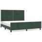 vidaXL Bettgestell mit Kopfteil Dunkelgrün 180x200 cm Samt vidaXL Bettgestell mit Kopfteil Dunkelgrün 180x200 cm Samt