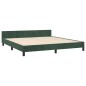 vidaXL Bettgestell mit Kopfteil Dunkelgrün 180x200 cm Samt vidaXL Bettgestell mit Kopfteil Dunkelgrün 180x200 cm Samt