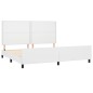 vidaXL Bettgestell mit Kopfteil Weiß 200x200 cm Kunstleder vidaXL Bettgestell mit Kopfteil Weiß 200x200 cm Kunstleder