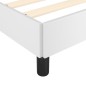 vidaXL Bettgestell mit Kopfteil Weiß 200x200 cm Kunstleder vidaXL Bettgestell mit Kopfteil Weiß 200x200 cm Kunstleder
