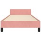 vidaXL Bettgestell mit Kopfteil Rosa 90x200 cm Samt vidaXL Bettgestell mit Kopfteil Rosa 90x200 cm Samt