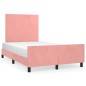 vidaXL Bettgestell mit Kopfteil Rosa 120x200 cm Samt vidaXL Bettgestell mit Kopfteil Rosa 120x200 cm Samt