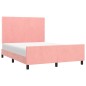 vidaXL Bettgestell mit Kopfteil Rosa 140x200 cm Samt vidaXL Bettgestell mit Kopfteil Rosa 140x200 cm Samt