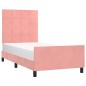 vidaXL Bettgestell mit Kopfteil Rosa 90x190 cm Samt vidaXL Bettgestell mit Kopfteil Rosa 90x190 cm Samt