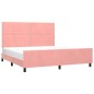 vidaXL Bettgestell mit Kopfteil Rosa 180x200 cm Samt vidaXL Bettgestell mit Kopfteil Rosa 180x200 cm Samt