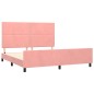 vidaXL Bettgestell mit Kopfteil Rosa 180x200 cm Samt vidaXL Bettgestell mit Kopfteil Rosa 180x200 cm Samt