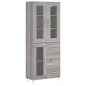 Highboard Grau Sonoma 69,5x34x180 cm Holzwerkstoff Highboard Grau Sonoma 69,5x34x180 cm Holzwerkstoff