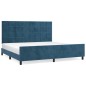 vidaXL Bettgestell mit Kopfteil Dunkelblau 200x200 cm Samt vidaXL Bettgestell mit Kopfteil Dunkelblau 200x200 cm Samt