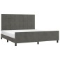 vidaXL Bettgestell mit Kopfteil Dunkelgrau 160x200 cm Samt vidaXL Bettgestell mit Kopfteil Dunkelgrau 160x200 cm Samt